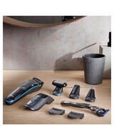 Male Grooming Kit 8-in-one precision Face/Head Trimmer with free Gillette Fusion ProGlide Manual Razor